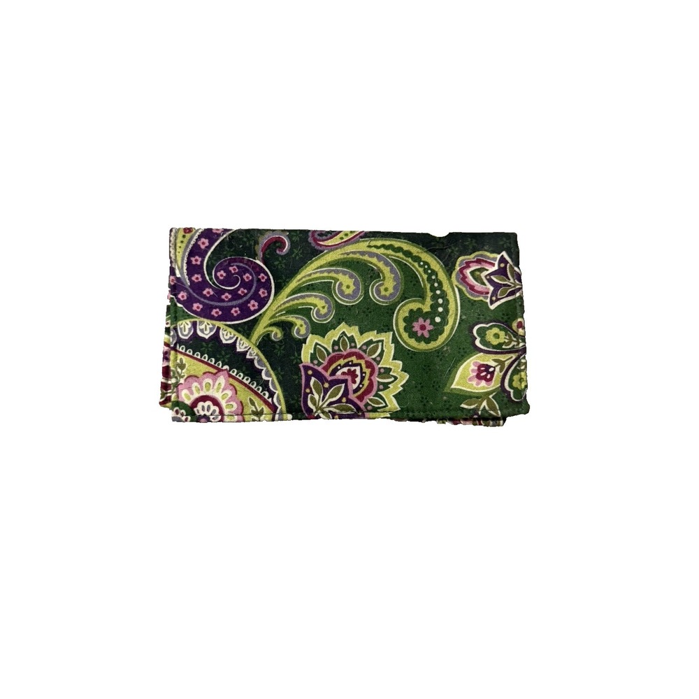 Vera Bradley Green Paisley Checkbook Cover